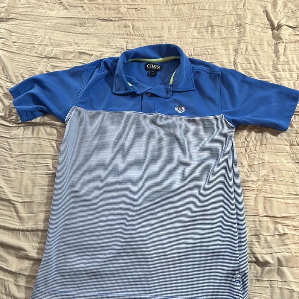 Boys M striped polo